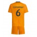 Real Madrid Eduardo Camavinga #6 Bortedraktsett Barn 2024-25 Korte ermer (+ Korte bukser)